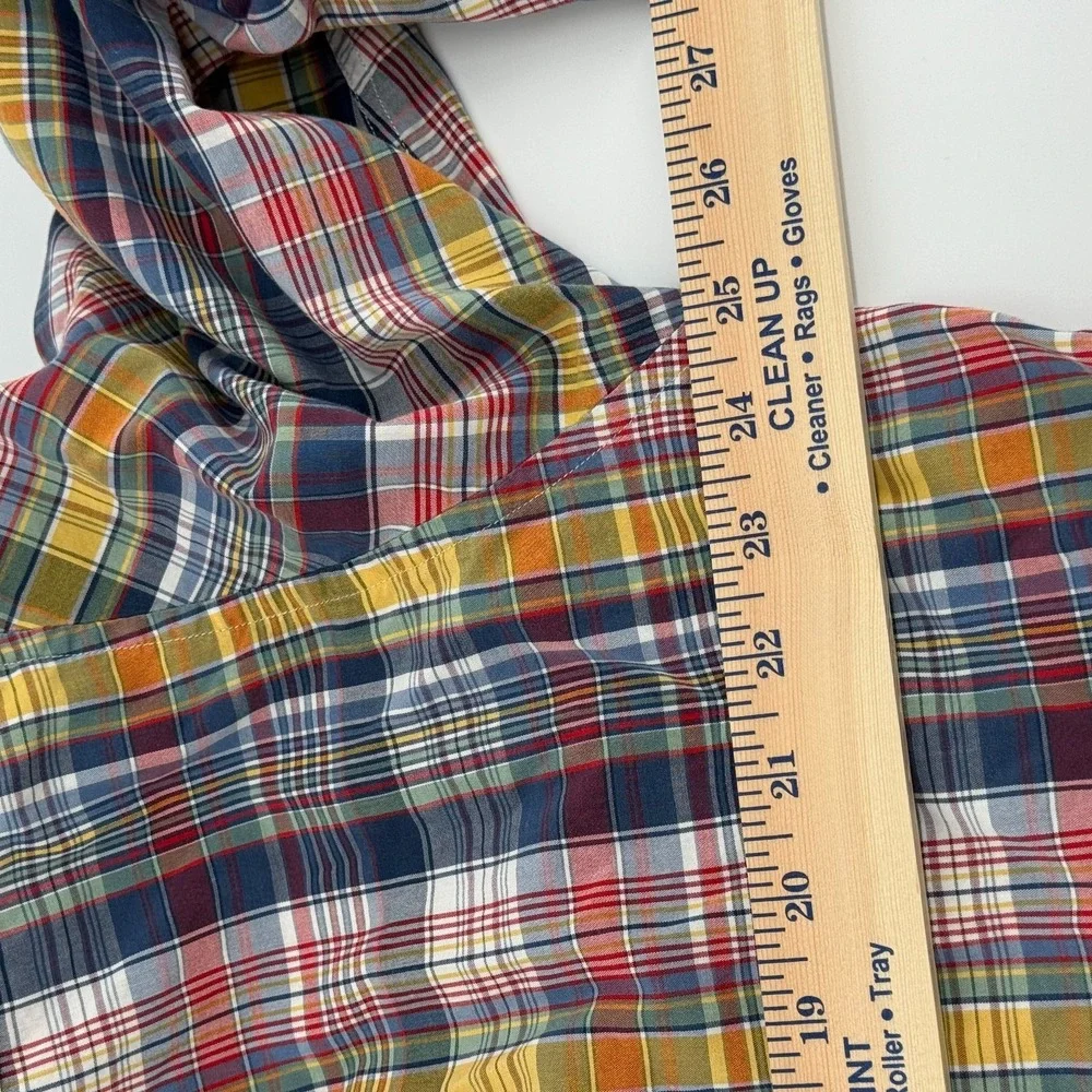 Nautica‎ Men's Button-down Large Multi Color Plaid One Pocket